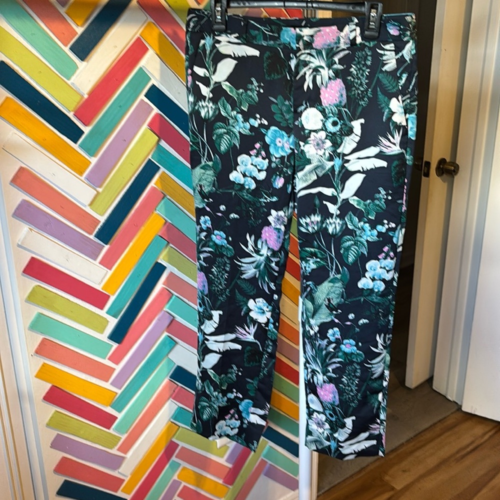 Satin floral pants